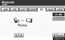 AUDIO/VIDEO SYSTEM (b) Playing a Bluetooth audio Playing and pausing a Bluetooth audio Some titles may not be displayed depending on the type of portable player.