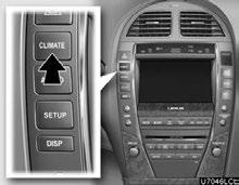 AIR CONDITIONING 13 TEMP buttons (Driver side temperature control button) (At the independent mode that display shows DUAL ; mainly for driver and secondarily for front passenger) (At the linked mode