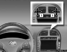 AIR CONDITIONING (e) Adjusting the position of and opening and closing the air outlets Center outlets 1 Direct air flow to the left or right, up or