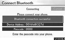 SETUP Registering a Bluetooth phone 1. Touch (add new) to register your cellular phone to the system. 3.