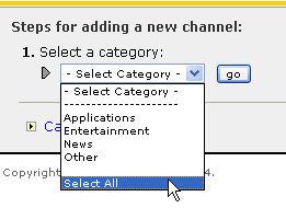 The Manage Content/Layout page appears (Fig. 2, page 3). 2. Click on the button in the location where you want a channel.
