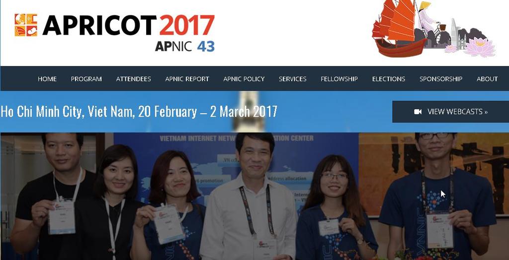 Update Host APRICOT 2017 and APTLD 71 in
