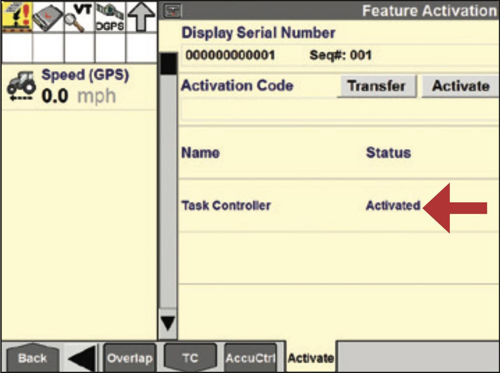 Task Controller Setup CNH Operating Configuration Setup 5 3 Toolbox > Activate: Ensure that the Task Controller is activated.