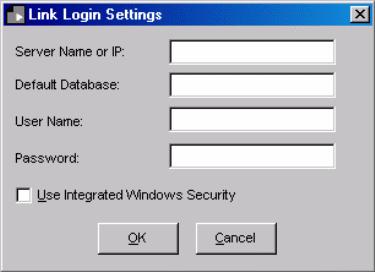 Page 43 of 51 Next, Click the [Login Settings] button to display the screen where you will need to enter your login information in order to connect to your Macola SQL Server database.