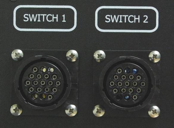 Figure 3.6 - Switch Connectors The rack mount module is built as a 5.25 (3U) enclosure to fit a standard 19 rack.