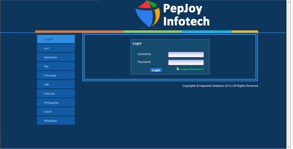 Sending SMS using PEPJOY INFOTECH platform 1. You can send messages to: a. just one person using the Single SMS feature b. To a large number of people - using the Bulk SMS feature c.
