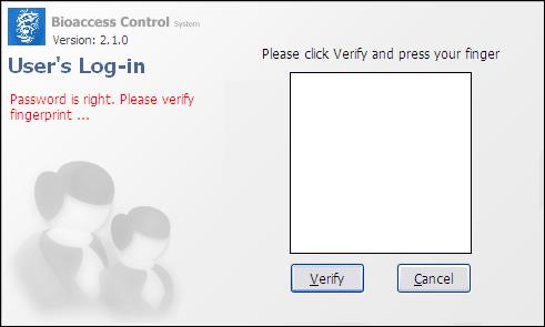 to verify your registered fingerprint at Log In.