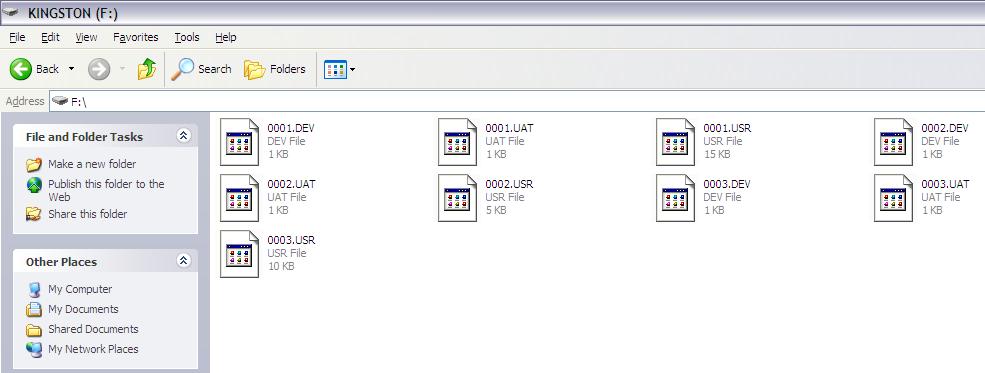 11p) If Export was successful, you will see three files for each Lock ID. In this case the Lock IDs are 0001, 0002 & 0003.