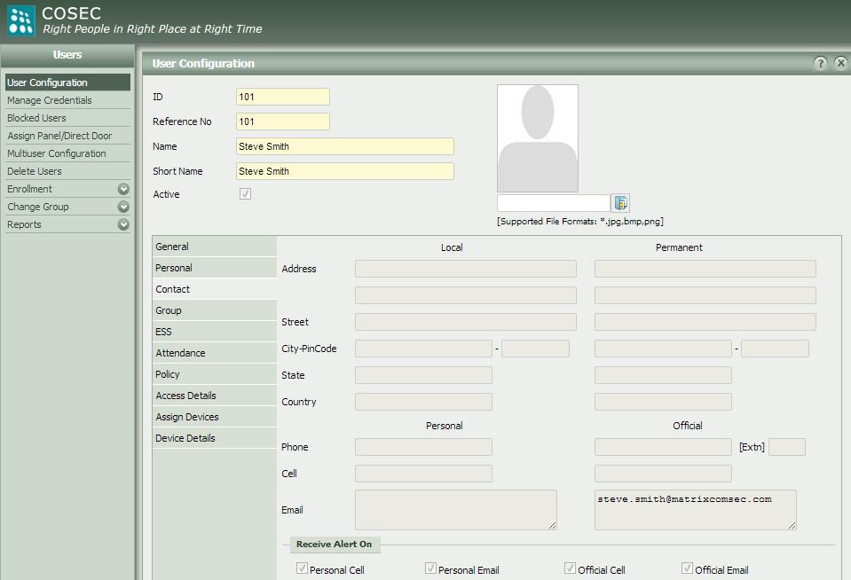 Step1: Go to Home Page Users User Configuration and create members.