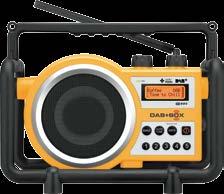 DAB+ / FM-RDS Portable Digital Radio 8 station presets (4 DAB+, 4 FM) Waterproof up to JIS 7 Standard Water saving power timer
