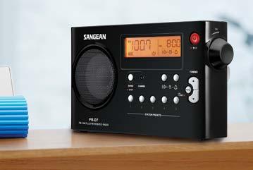 / FM Portable Radio 10 preset stations (5 FM, 5 AM) Auto station seek Clock 2 alarm timers - radio or buzzer HWS (Humane Wake System)