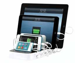 Apple ipad and tablet accessories (continued) Griffin PowerDock 5 USB device charging station PowerDock 5 is the space-saving charging station for countertop or desktop, providing safe charging and