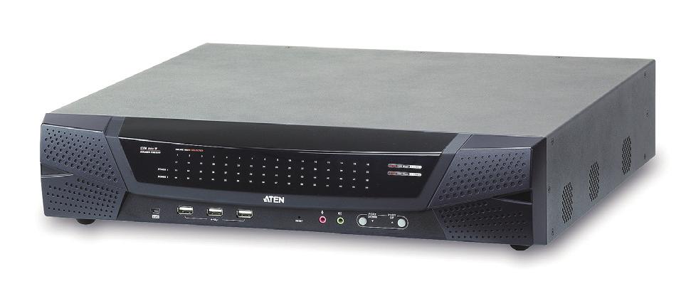and virtual media transmissions at twice the speed. The KN series provides local console and remote over IP access for users to monitor and access their entire data center over a network.