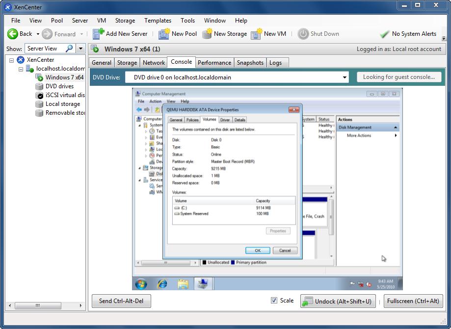Last, with all work done, we ll see iscsi virtual storage device in the virtual operating system.
