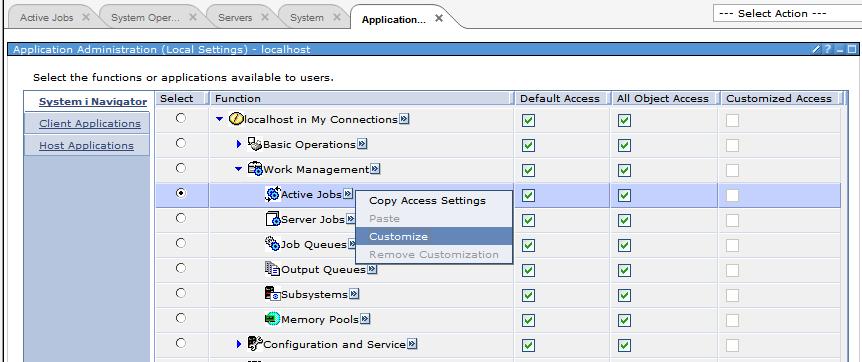 Access Control Navigator for i Customizable - management server