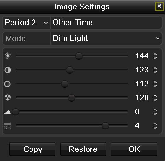 Figure 3.5 Digital Zoom Image Settings Image Settings icon can be selected to enter the Image Settings menu. 1.