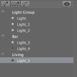 page 7 ARTIFICIAL LIGHTS Light sources are organized into light groups. These groups can be set active or not to perspective views, parallel cameras, VR objects, panoramas or animation sequences.