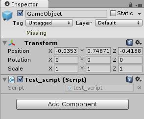 html Drop and Drop Script onto GameObject in the Inspector or manually add it by going to Add Component >