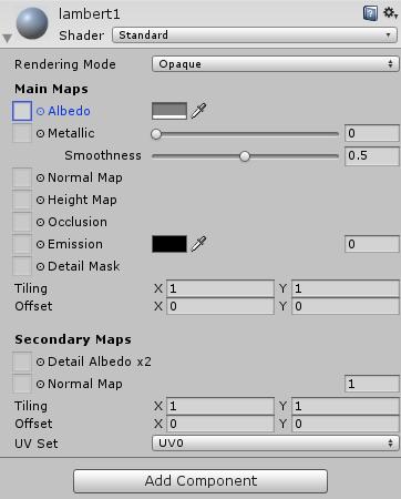 Using Textures Click on the object you imported in the scene hierarchy and expand the shader properties in the Inspector. The diffuse texture that we used in CS148 is now the Albedo.