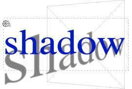 Projected: The shadow is cast from one of the light sources in the scene onto the shadow plane. By default, the shadow plane is hinged to the bottom of the scene.