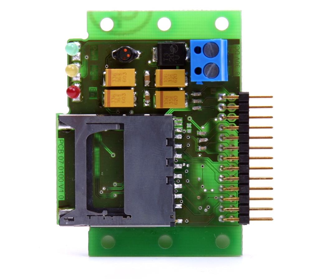 Technical Documentation SD-Card Adapter 2 3 Control Elements and Connectors Power Supply You can connect the power supply 8V...30V DC at connector J1.
