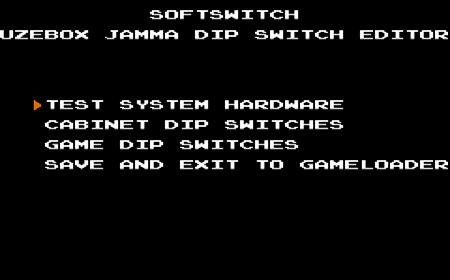 (Kick-harness) Softswitch When the Uzebox JAMMA is first powered on, the Softswitch configuration application will load with default settings.