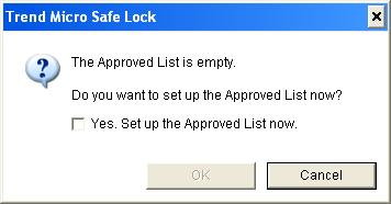 Whe the check is complete, Safe Lock provides a list of applicatios