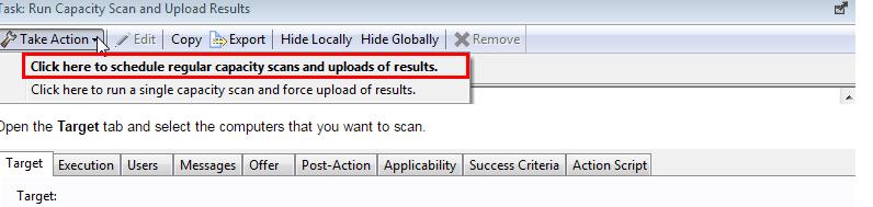 To check for the files in hardware repository, one needs to ensure that fixlet Run Capacity Scan has been done.