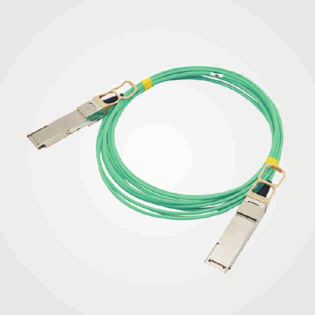 100G QSFP28 to 4 x 50G SFP DD AOC preliminary Electrical interface compliant to SFF-8436 and SFF-8431
