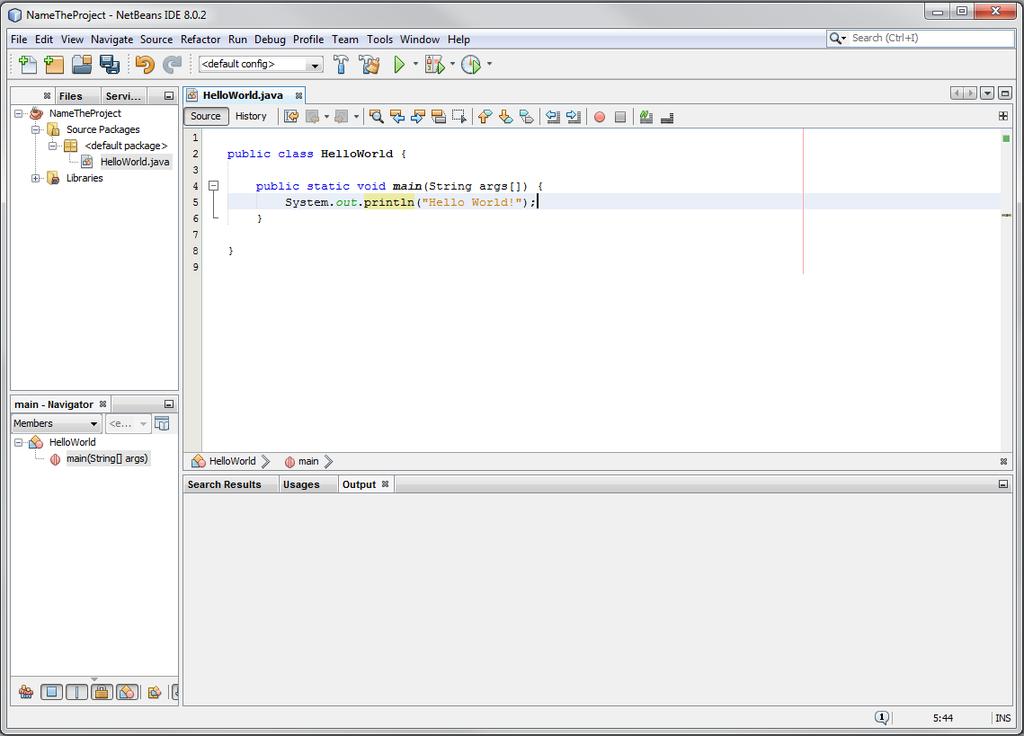 Writing the code Step10: In NetBeans when ever you