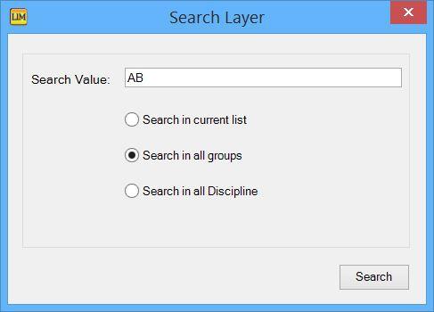 Search in current list: This option searches and loads the matching layer from the current list layers only.