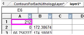 When BLN files are used to blank a grid file, a blanking flag is needed in column B of this header row, but this BLN file will be plotted as a base map so column B of the header row will remain empty.