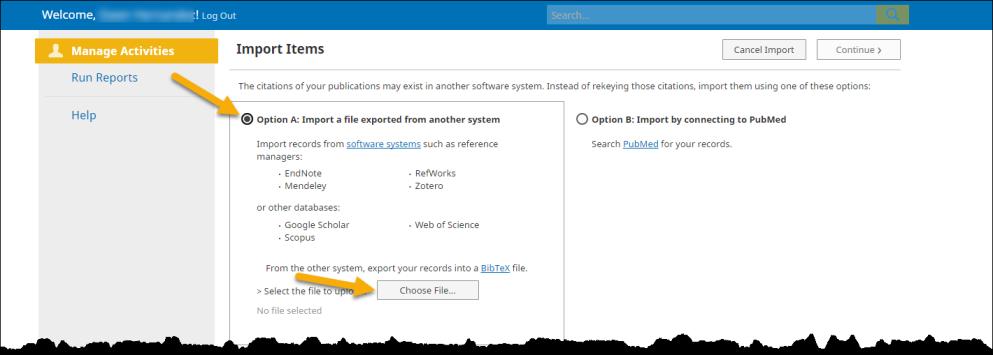 9. Select Ok, your import is complete. You can then review the imported information. Importing from Google, Scholar, EndNote, Bibtex 1.