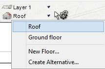 Visible). The active floor is shown in black together with any visible floors (in this example, the ground floor).