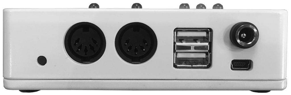 SET Button MIDI IN MIDI OUT USB Connectors (LWR and UPR) 8V 12VDC (center negative) Mini USB 5V) CONNECTORS MIDI IN AND MIDI OUT 5-PIN CONNECTORS The two 5-pin MIDI connectors allow for connection of