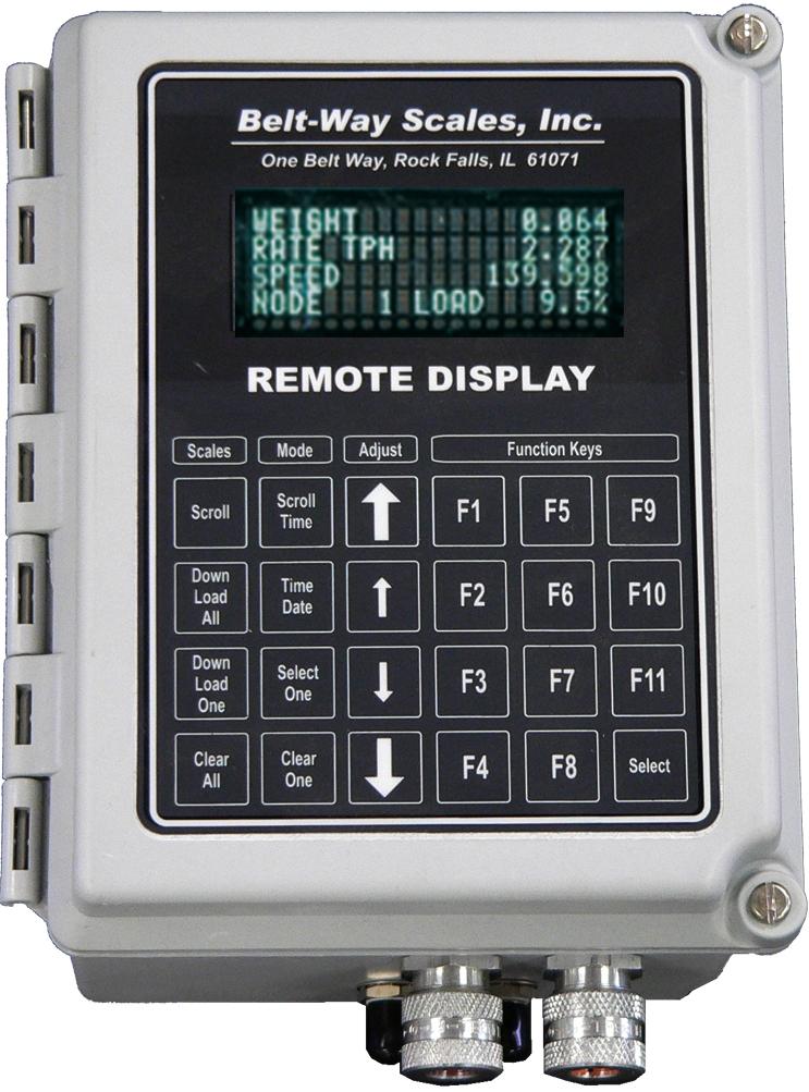 The Belt-Way Remote Display is housed in a Nema 4X enclosure.