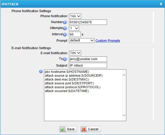 The attack modes include IP attack and Web Login.