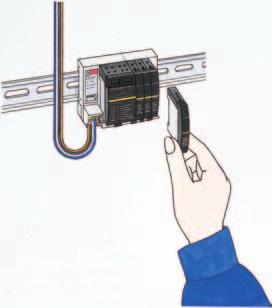main line length: 100 m max. B Terminating resistance Individual wires must be replaced when using repeater terminal blocks.