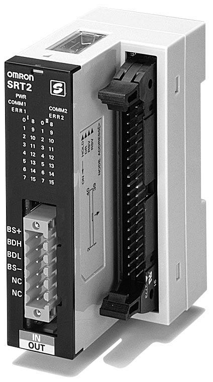 Transistor Remote I/O Terminals with Connectors (32 Points) SRT2- D32ML(-1) Subminiature 32-point Remote Terminal with Connectors Compact dimensions: 35 60 80 (W D H) Long-distance and high-speed