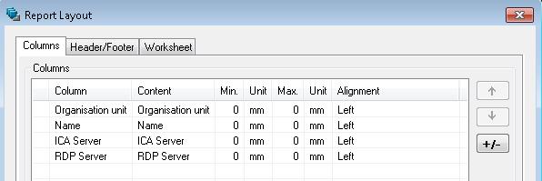 4. Report definition 4.1.2. Merging columns Under certain conditions it might be useful to merge columns.