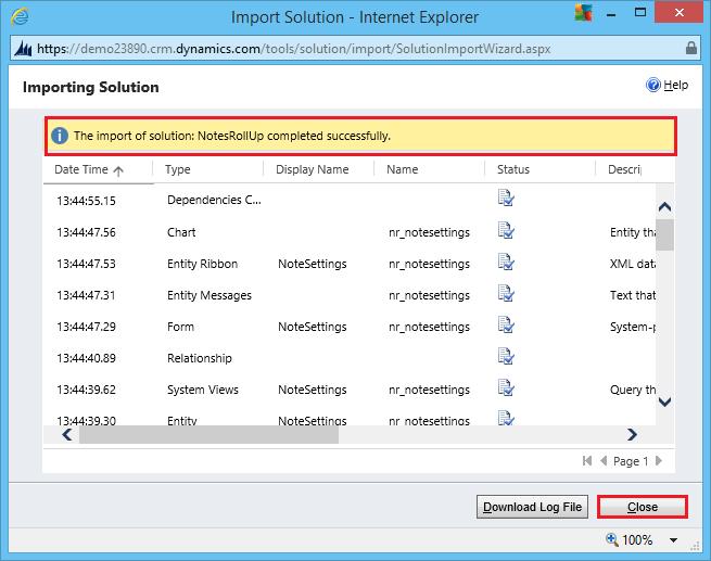 Click on Import it will open importing solution window in that dialog will be opened displaying the