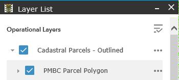 Select Features Turn on the Cadastral Parcels - Outlined Group Layer.