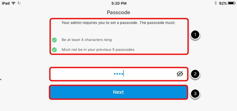 Create your Passcode You will be asked to configure a PIN for Boxer. 1.