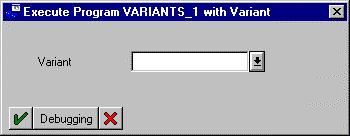 SAP AG Executing a Program with a Variant Executing a Program with a Variant Requirements The program that you want to execute may be any type except S, and must have one or more selection screens.