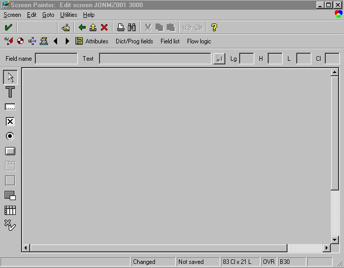 SAP AG Graphical Layout Editor Element palette Work area Components of the Layout Editor Element palette, for creating screen elements. You can drag and drop these onto the screen.