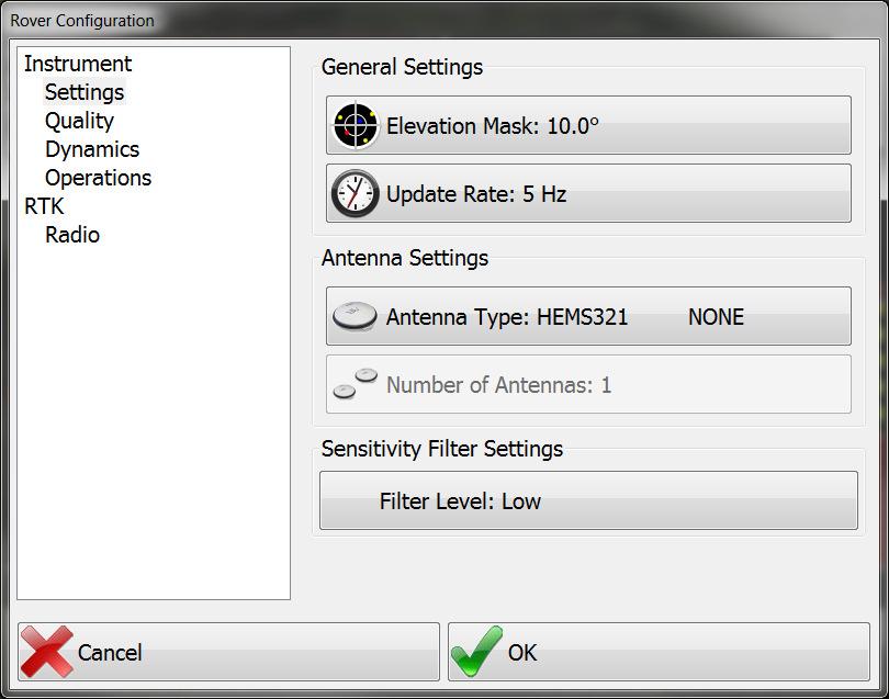 Click RTK. Most scenarios use one of three connection options.