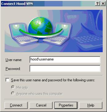 Step 2: Connecting to the Hood College VPN 2A. Double click the Hood VPN shortcut on your desktop (created in step 1) 2B.