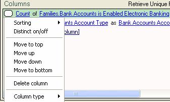 BUILD & SAVE QUERIES Edit Query Parameters Once you set the parameters for your query, you can move, change, or delete those parameters using the Parish IQ edit functions available from any link,