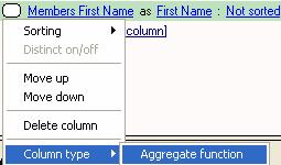 Edit Columns To change a column, click the first link in the row and choose a new category and field. To change the order of your columns, click the box in the row you wish to move 2.