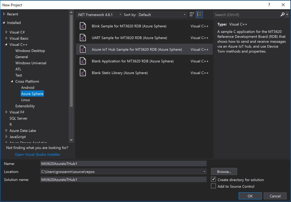 Azure Sphere Live Demo: Visual Studio 2017